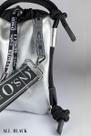 Bolsa pequena Bag Pocket para celular Couro Legítimo metalizado Silver