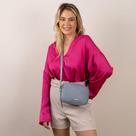 Bolsa Pequena Colorida Redonda com Alça Transversal - Rafitthy - Azul Caribe
