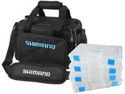 Bolsa Pesca Shimano Baltica C/4 Estojos Tam G Preto/azul