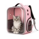 Bolsa pet visor transparente ventilada portatil rosa