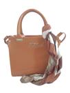 Bolsa Petite jolie Love Nude Escuro Doce de Leite com Lenço Charme Ombro PJ11352 Transversal - Nova