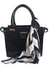 Bolsa Petite jolie Love Preta com Lenço Charme Ombro PJ11352 Transversal - Nova