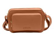 Bolsa Petite Jolie Rocky Nude Escuro Doce de leite Ombro PJ11307 Transversal Nova