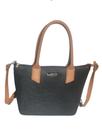Bolsa Petite Jolie Shopping Preta com alças na cor Doce de Leite Pj11274