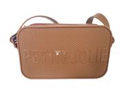 Bolsa Petite Jolie Smash Nude Escuro Ombro PJ11335 Transversal - Nova