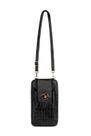 Bolsa porta celular feminina em couro croco Luna - Bolsa porta celular feminina em couro croco Luna -