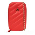 Bolsa porta celular liza couro vermelho carrano 800708c Bolsa porta celular liza couro vermelho carrano 800708c