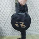Bolsa Porta Laço Couro Legítimo Cor Preta Coutre Bolsas
