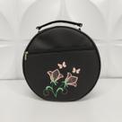 Bolsa Porta Pratos Personalizado Flores Preto