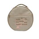 Bolsa Porta Pratos Personalizado Gratidão Marfim/Ouro Rosa