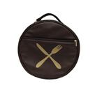 Bolsa Porta Pratos Personalizado Talheres Marrom Couro Legítimo