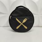 Bolsa Porta Pratos Preto Couro Legítimo - Coutre Bolsas Bolsa Porta Pratos Preto Couro Legítimo - Coutre Bolsas