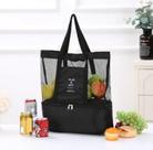 Bolsa Praia Com Compartimento Térmico Para Praia Piquenique Cor Preto