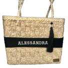 Bolsa Praia Feminina Palha Tira Colo Personalizada Moda