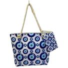 Bolsa Praia Grande Olho Grego Forro Moda Verão Bali Diversas