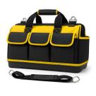 Bolsa Profissional Para Ferramentas Grande 16 Compartimentos Base Firme Borracha Preto Amarelo Envio Imediato