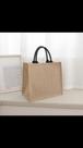 Bolsa quadrada grande cor natural