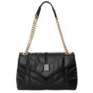 Bolsa Rafithhy Preto Detalhe Dourado