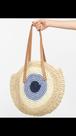 Bolsa redonda olho grego cor creme