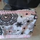 Bolsa rosa branco floral Bolsa rosa branco floral