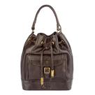 Bolsa saco de couro Natasha café