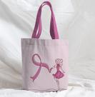 Bolsa Sacola Artesanal de Tecido Outubro Rosa Dançarina Bolsa Sacola Artesanal de Tecido Outubro Rosa Dançarina