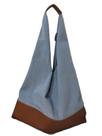 Bolsa sacola couro com lona