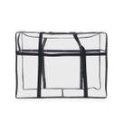 Bolsa sacola cristal PVC transparente organizador grande jumbo 70x55x30cm viagem transporte cobertor edredon troca estaç