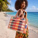 Bolsa Sacola de Praia Feminina Mao Ombro Algodao Artesanal Tricô Estilosa Ecobag Lavável Bolsa Sacola de Praia Feminina Mao Ombro Algodao Artesanal Tricô Estilosa Ecobag Lavável