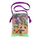 Bolsa sacola em tecido coleta de doces halloween - abóboras gato