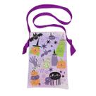 Bolsa sacola em tecido coleta de doces halloween - neon