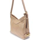 Bolsa Sacola Média Feminina Alça Ombro e Transversal em Couro Legitimo Cappucino Fendie Road Seven