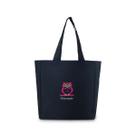 Bolsa sacola ombro feminina tote dia do professor professora estudante pedagogia educação preto coruja rosa
