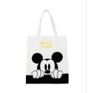 Bolsa Sacola Retangular Mickey Preto Branco 40x33cm Disney Licenciada DMG9003-MK42-D