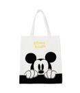 Bolsa Sacola Retangular Mickey Preto Branco 40x33cm - Disney