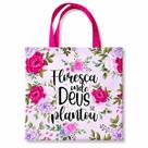 Bolsa Sacola Tecido Ecobag Floresça Onde Deus Te Plantou