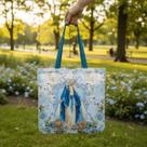 Bolsa Sacola Tecido Ecobag Nossa Senhora Das Graças Flores