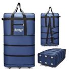 Bolsa sacola viagem mala com rodinhas expansivel 4 em 1 mochila gigante compras impermeavel carrinho