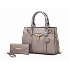 Bolsa Satchel Casafoyer Christine em material vegano com Carteira