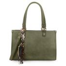 Bolsa satchel com chaveiro personalizado média wj sintético Bolsa satchel com chaveiro personalizado média wj sintético