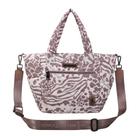 Bolsa Satchel Grande Fellipe Krein Ss23 Matelassê Casual Fk637 Bege - Nude