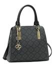 Bolsa Satchel Monograma Pontilhado - Alça de Mão - Chenson 3485532 - Preto Bolsa Satchel Monograma Pontilhado - Alça de Mão - Chenson 3485532 - Preto