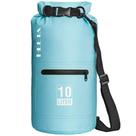 Bolsa seca HEETA impermeável 5L com bolso frontal com zíper azul