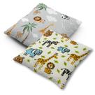 Bolsa Sementes p/ cólica bebê Kit 2 Un Safari Cinza e Safari Feliz