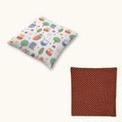 Bolsa Sementes p/ cólica bebê Kit Bolsa e 2 Fronhas Corujas e Marrom Poá