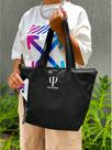 Bolsa Shopper Nylon PSICOLOGIA de Ombro Clean Esportiva Academia Bags Gym Masculino Feminino Ziper Vertical Frontal Resistente Treino Crossbody Unisex