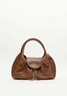 Bolsa Shopping Com Pingentes Marca Lança Perfume Marrom Cor:Marrom