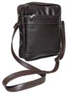 Bolsa Shoulder Bag Masculina Em Couro Alça Transversal Com Divisorias Ziper Média