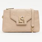 Bolsa Shoulder Lança Perfume Enfeite Ou26 Bege Feminino