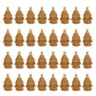 Bolsa Tassel Charm MECCANIXITY Mini, três camadas, 1,6 cm, amarela profunda